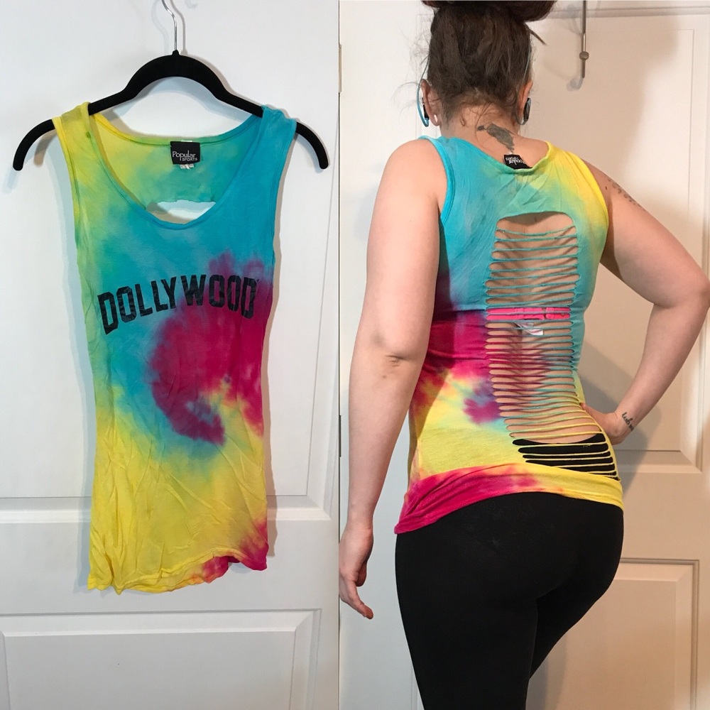 Tie dye Dollywood tank